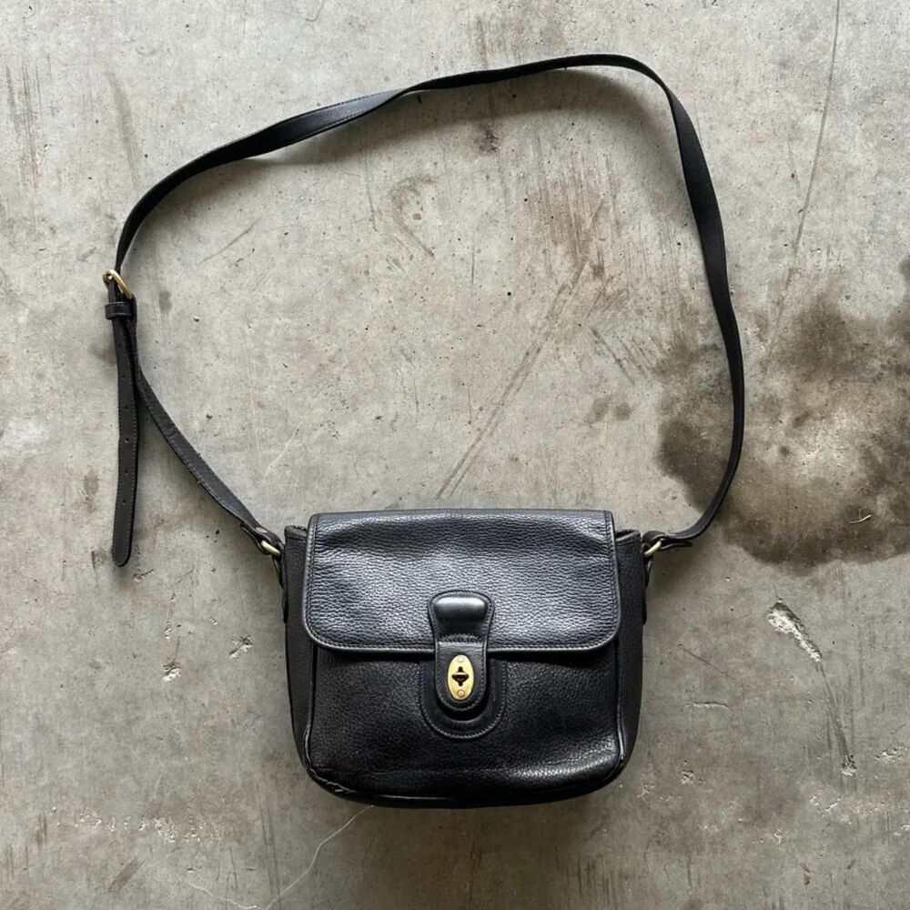 Vintage Coach Sheridan Glenwood Made In Italy Pebbled Leather Crossbody Purse